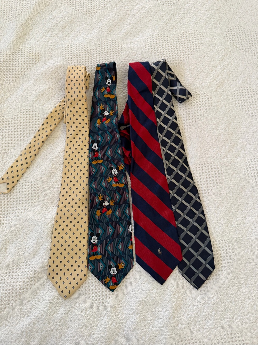 Ralph Lauren,Dior,Disney ,Nina bundle of 4 Silk Tie